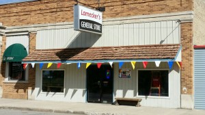 The outside of Lamecker's General Store, located in Kerkhoven. 