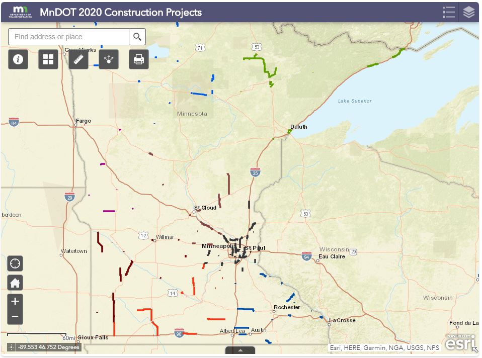 Mn Road Construction Map 2022 World Map