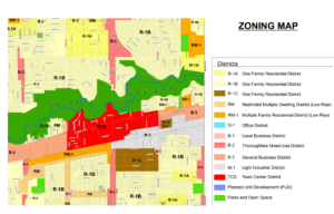 Example of a colorful zoning map. 