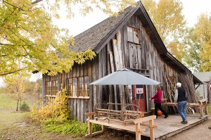 Customers enter the studio at Stony Run Woods near Granite Falls, where Meander artists Dale and Jo Pederson make Willow Furniture. Photo courtesy of Minnesota Office of Tourism.